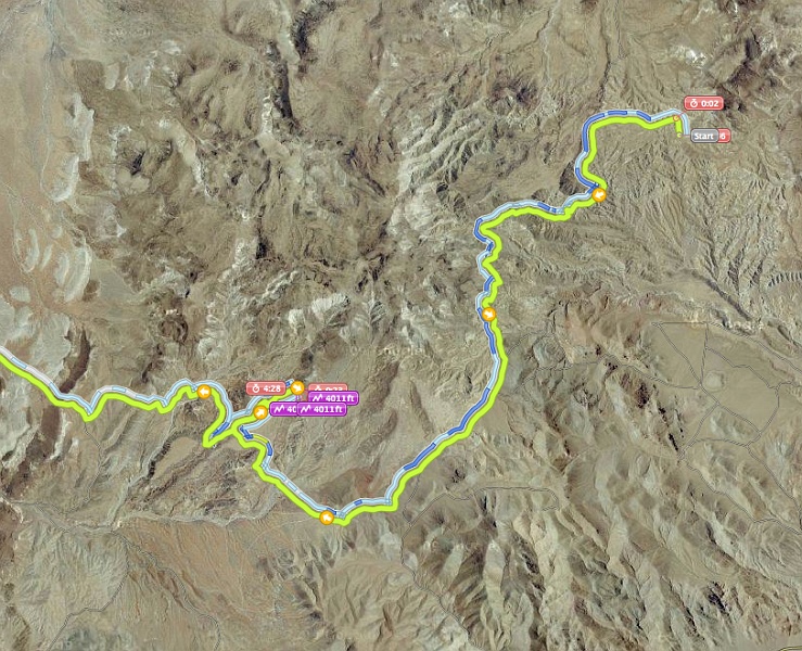 Screen shot 2010-03-06 at 8.12.56 PM.png - A bit of detail. Blue line shows effort as measure by heart rate. Pretty easy ride in that respect. Nothing like cool temperatures.